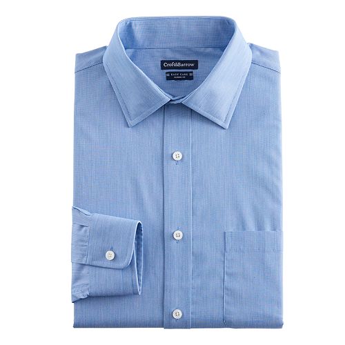 Men's Croft & Barrow® Regular-Fit Easy-Care Spread-Collar Dress Shirt