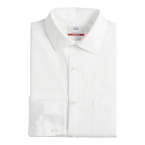 Men's Croft & Barrow® Regular-Fit Easy-Care Spread-Collar Dress Shirt