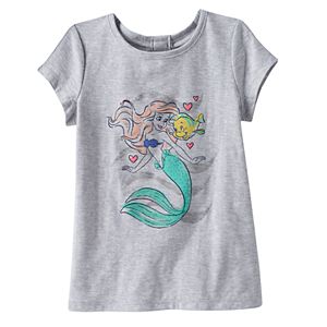 Disney's The Little Mermaid Ariel & Flounder Girls 4-10 Glitter Graphic Tee by Jumping Beans®