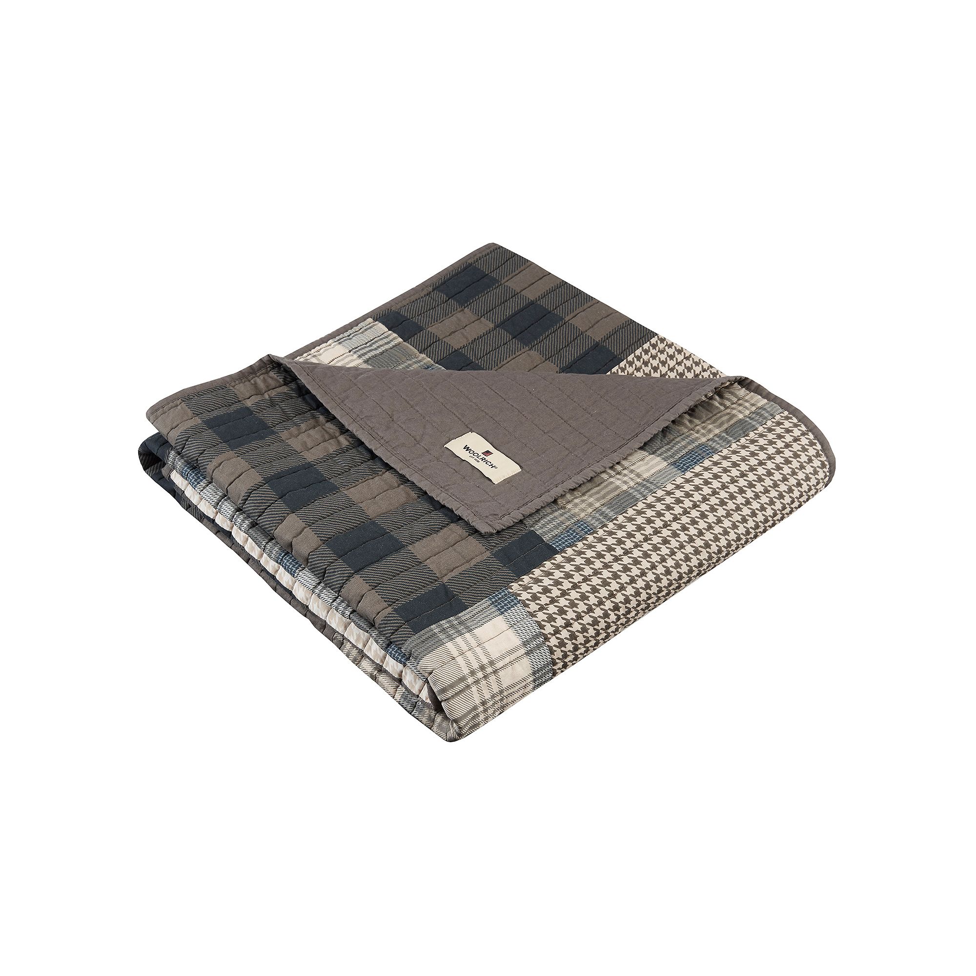 Woolrich Winter Plains Quilted Throw Blanket, Brown