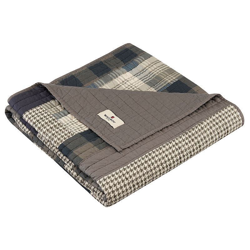 Woolrich Winter Hills Quilted Throw, Lt Beige