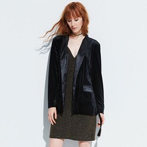 k/lab Belted Velvet Blazer
