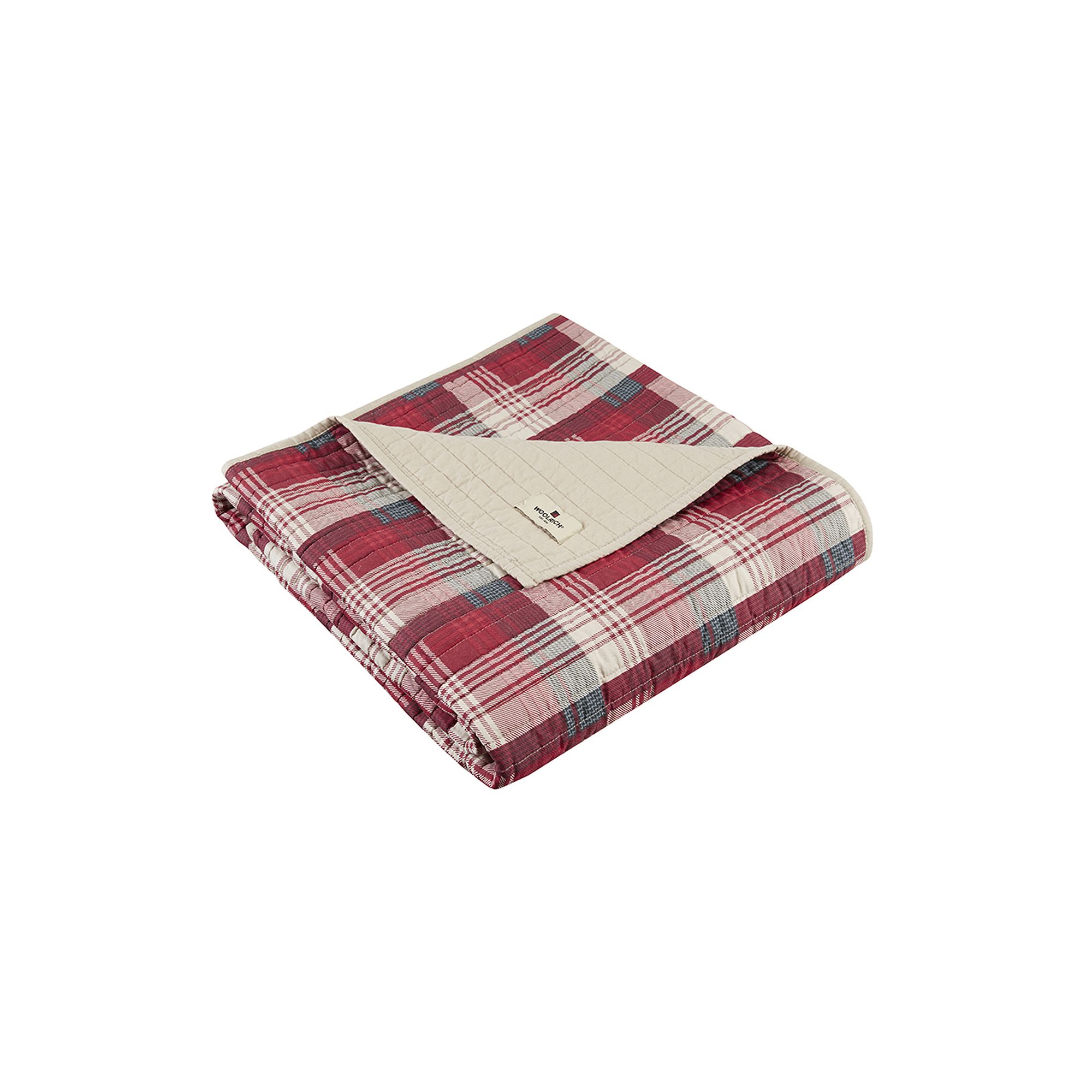 Woolrich Tasha Quilted Throw Blanket, Red
