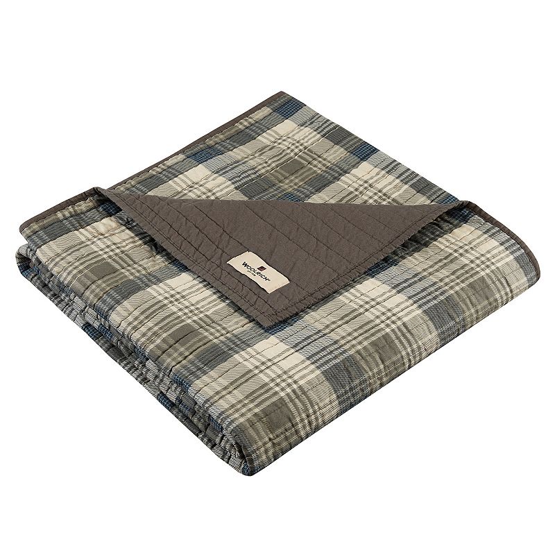 Woolrich Tasha Quilted Throw, Beig/Green