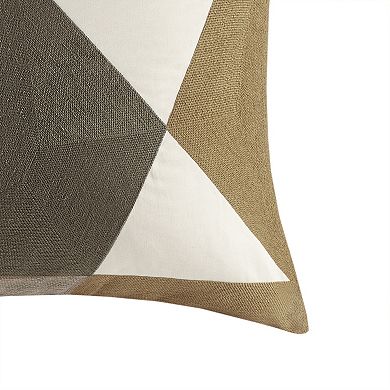 INK+IVY Aero Abstract Embroidered Throw Pillow