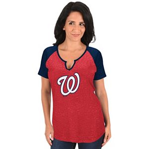 Women's Majestic Washington Nationals Burnout Tee