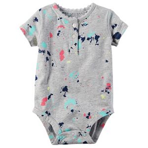Baby Girl Carter's Splatter Slubbed Bodysuit