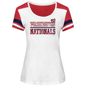 Women's Majestic Washington Nationals Overwhelming Victory Tee