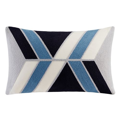 INK+IVY Aero Abstract Embroidered Oblong Throw Pillow
