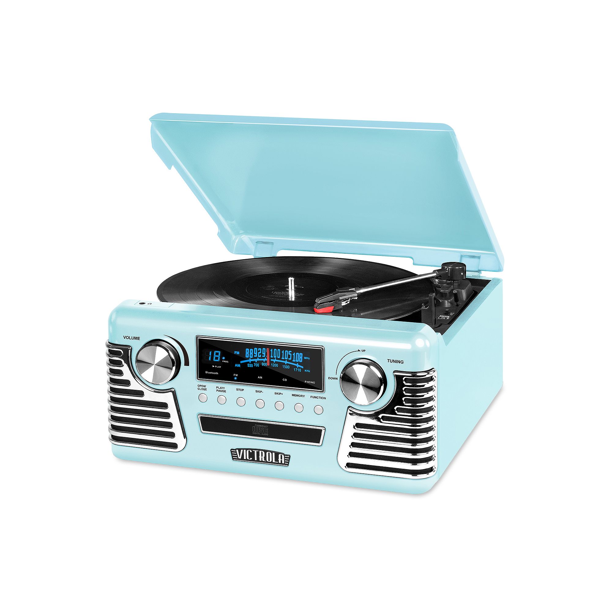 Victrola Retro Record Player with Bluetooth and 3-speed Turntable