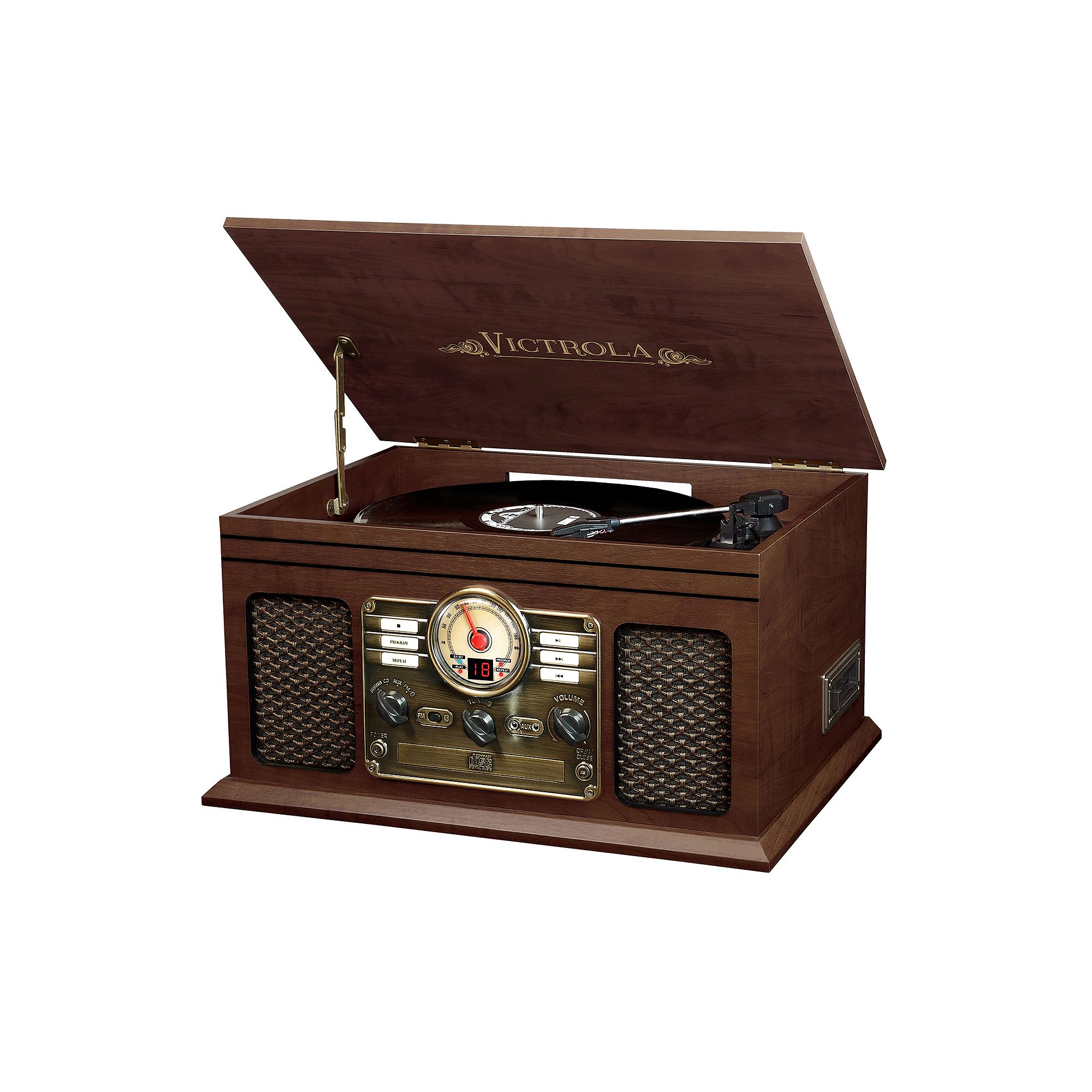 Victrola Classic Wood Bluetooth Record Player, Brown