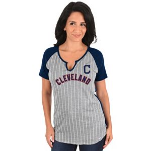 Women's Majestic Cleveland Indians From the Stretch Tee