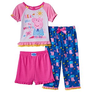 Toddler Girl Peppa Pig 3-pc. Ruffle Pajama Set
