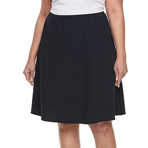 Plus Size Briggs Comfort Waistband A-Line Skirt