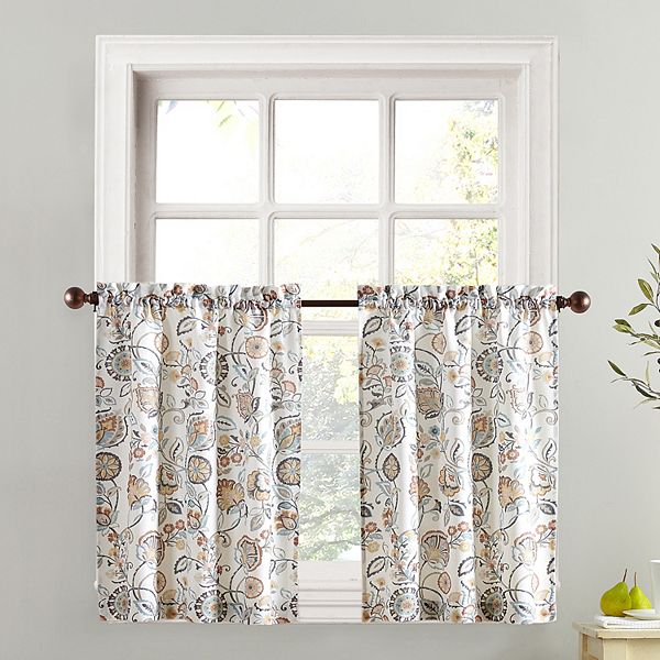 Top Of The Window 1 Pack Signy Light, White Tier Curtains