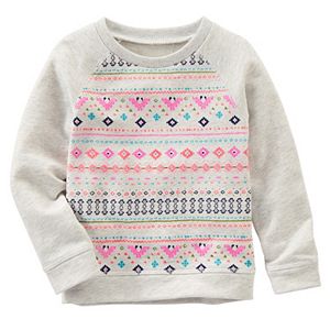 Girls 4-8 OshKosh B'gosh® Geometric French Terry Sweatshirt