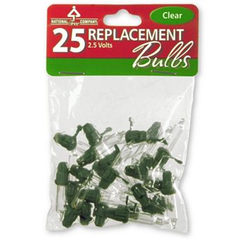 National Tree Company 25 Clear Replacement String Light Bulbs