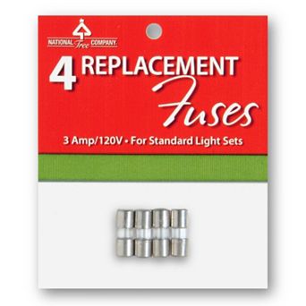 National Tree Company 4 pk 3A / 120V Replacement Light Fuses