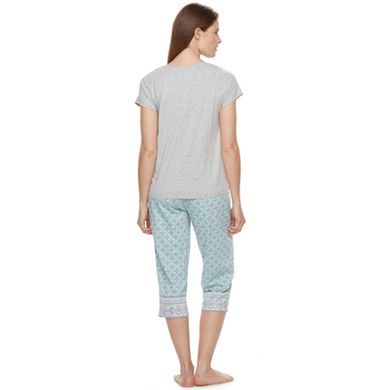 Women's Croft & Barrow® Pajamas: Fun in the Sun Sleep Tee & Capris PJ Set