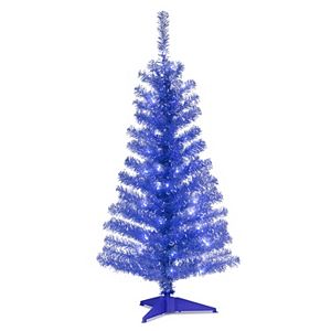 3 Ft Pre Lit Snowy Downswept Artificial Christmas Tree