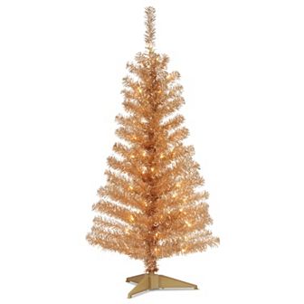 National Tree Company 4-ft. Pre-Lit Tinsel Artificial Christmas Tree Floor Decor