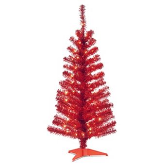 National Tree Company 4-ft. Pre-Lit Tinsel Artificial Christmas Tree Floor Decor
