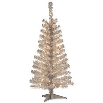 National Tree Company 4-ft. Pre-Lit Tinsel Artificial Christmas Tree Floor Decor
