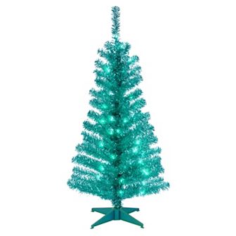 National Tree Company 4-ft. Pre-Lit Tinsel Artificial Christmas Tree Floor Decor