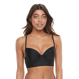 Mix and Match Mesh Trim Push-Up Bikini Top