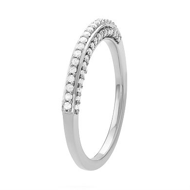 Sterling Silver 1/3 Carat T.W. Diamond Wedding Ring