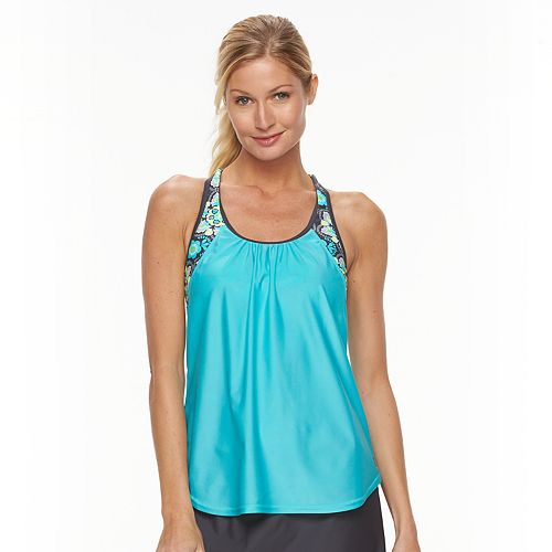 Women's ZeroXposur Racerback Mock-Layer Tankini Top