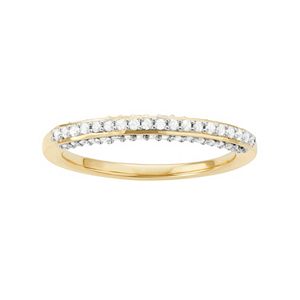 14k Gold Over Silver 1/3 Carat T.W. Diamond Wedding Ring