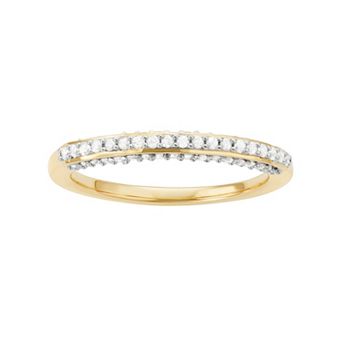 14k Gold Over Silver 1/3 Carat T.W. Diamond Wedding Ring