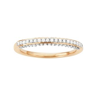 14k Gold Over Silver 1/3 Carat T.W. Diamond Wedding Ring