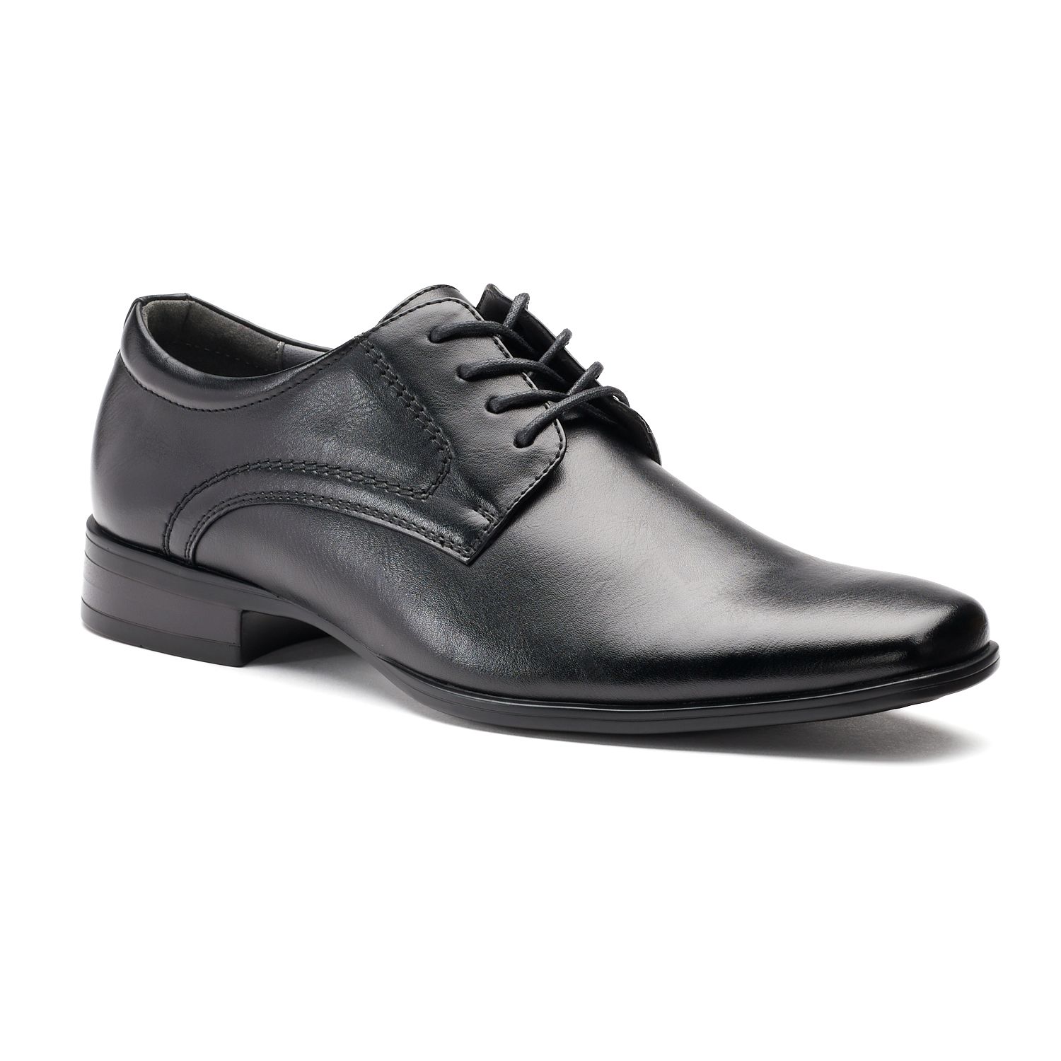 plain black oxfords