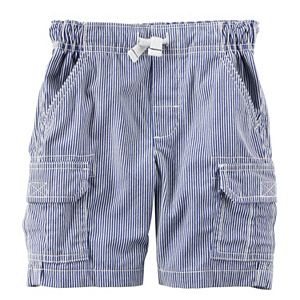 Baby Boy Carter's Pinstripe Canvas Cargo Shorts