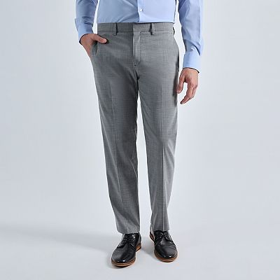 mens grey slim fit dress pants Athletic Fit Stretch Suit Pants