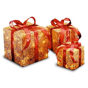 National Tree Company Christmas Gift Boxes Table Decor