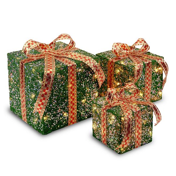 National Tree Company Christmas Gift Boxes Table Decor
