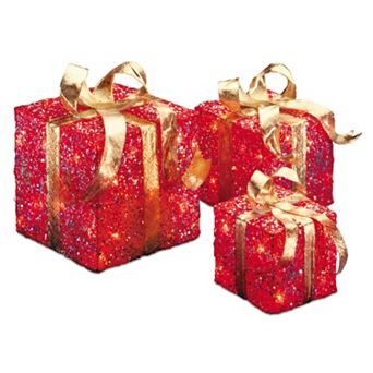 National Tree Company Christmas Gift Boxes Table Decor