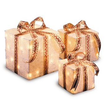 National Tree Company Christmas Gift Boxes Table Decor