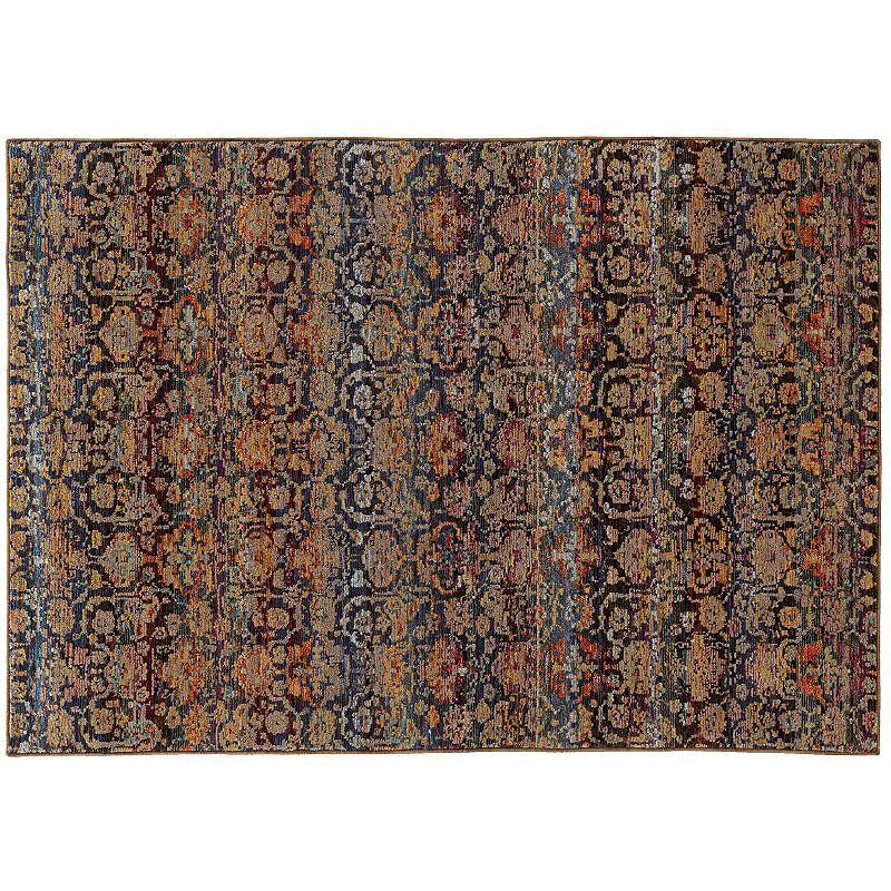 StyleHaven Alexander Floral Ombre Rug, Blue, 8X11 Ft