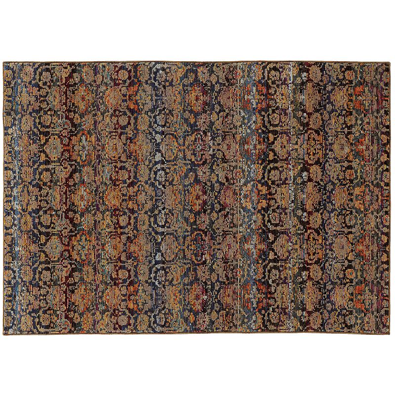 StyleHaven Alexander Floral Ombre Rug, Blue, 2X3 Ft