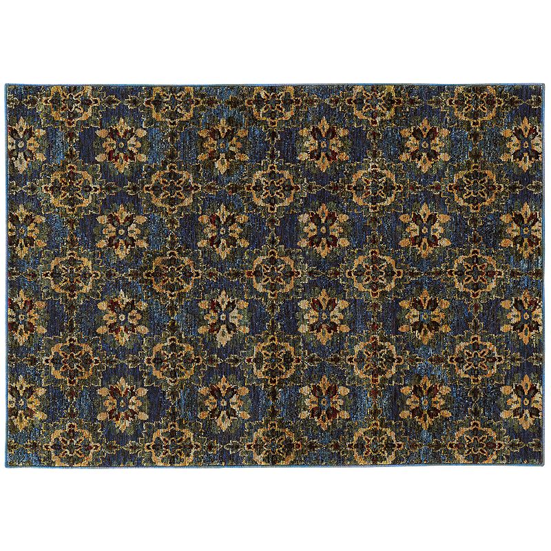 StyleHaven Alexander Floral Panel Medallions II Rug, Blue, 8X11 Ft