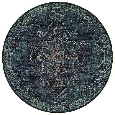 StyleHaven Alexander Antiqued Traditional Medallion II Rug