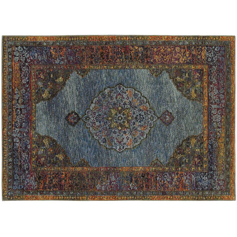 StyleHaven Alexander Regal Inspirations Medallion Rug, Blue, 8X11 Ft