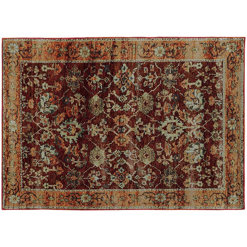 StyleHaven Alexander Persian Inspirations Traditional Rug, Red, 6.5X9.5 Ft at RugsBySize.com