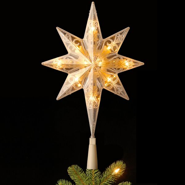 lighted star christmas decorations