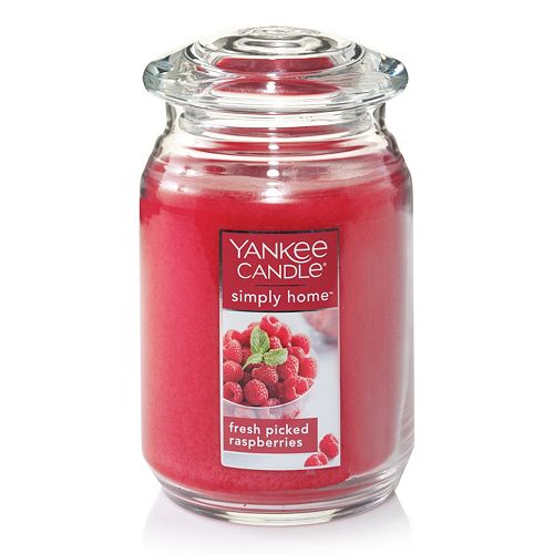 Yankee Candle simply home Fresh Picked Raspberries Large Candle Jar