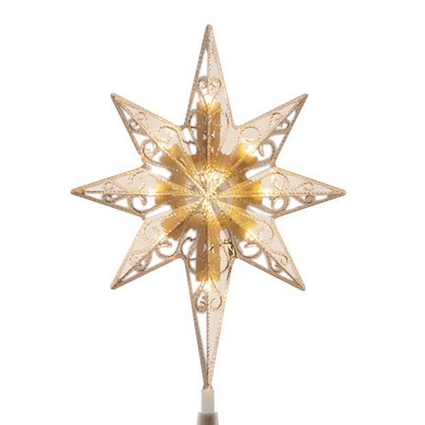 KBG Christmas Star Tree Topper Lights 9 inch with Versatile Remote  Controller Treetop Christmas Decoration Light Bethlehem Star 3AA Battery  Powered